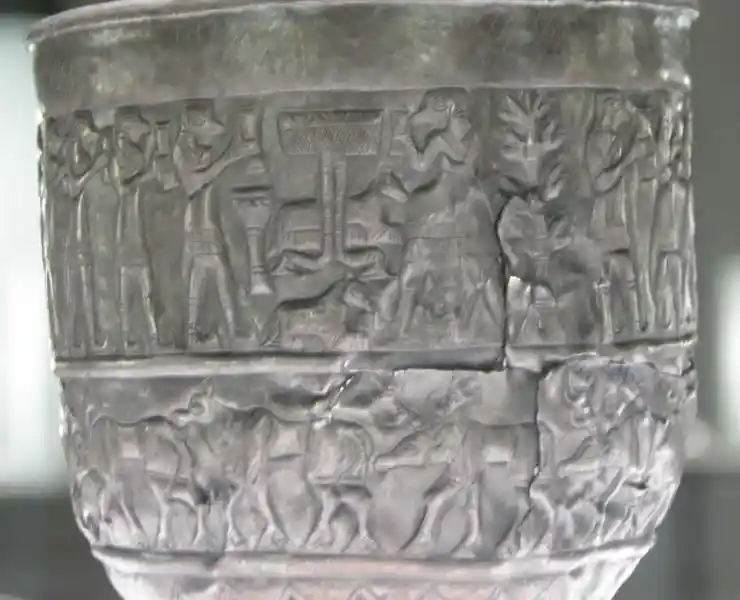 Silver Goblet with Ritual Procession of Masqued men